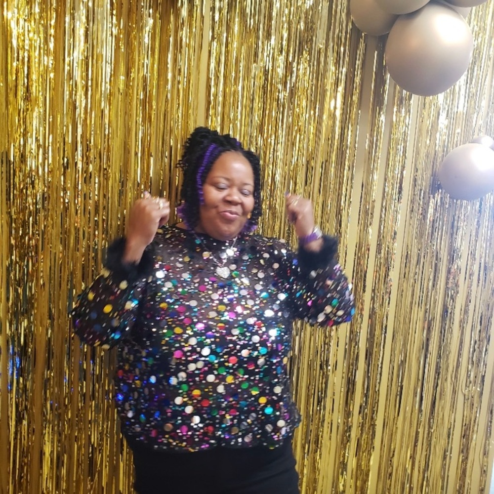 Black Sequin Polka Dot Party Top - Multicolor Spots…Party Dress $30